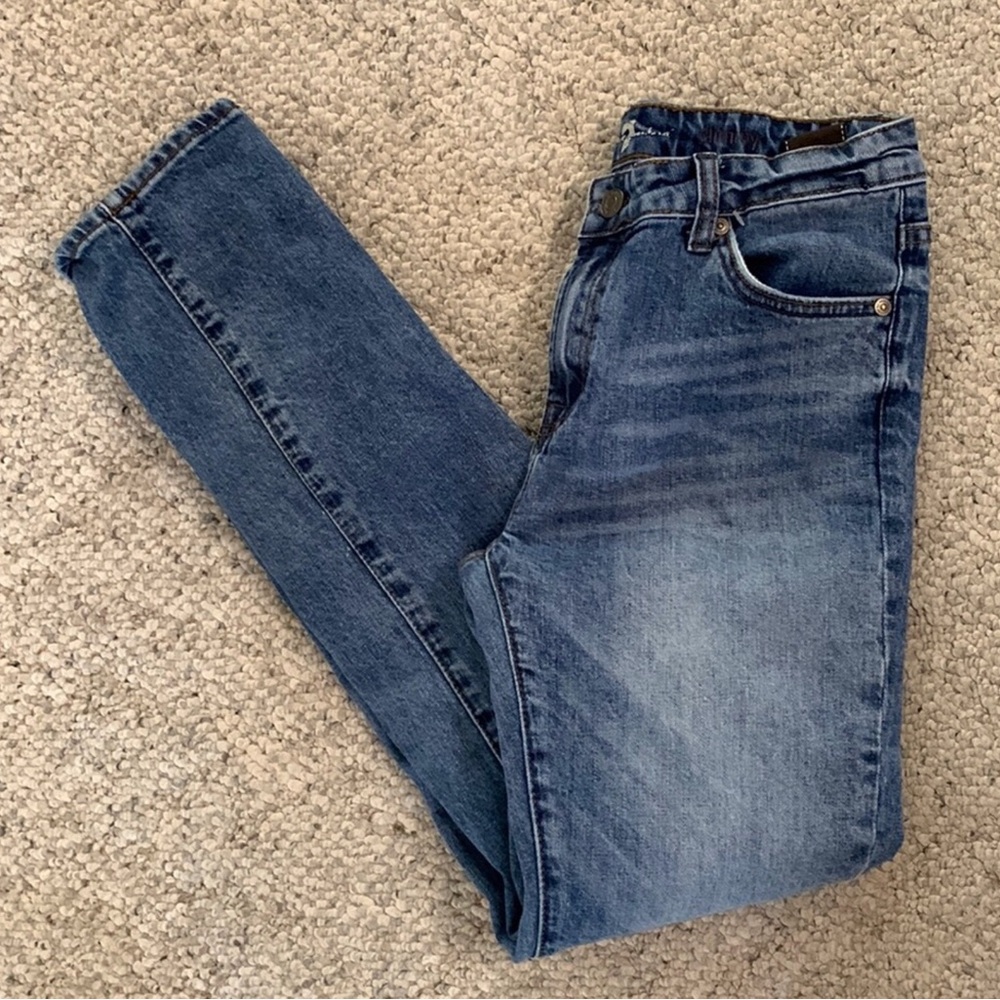 7 for All Mankind light wash denim skinny jeans boys size 14